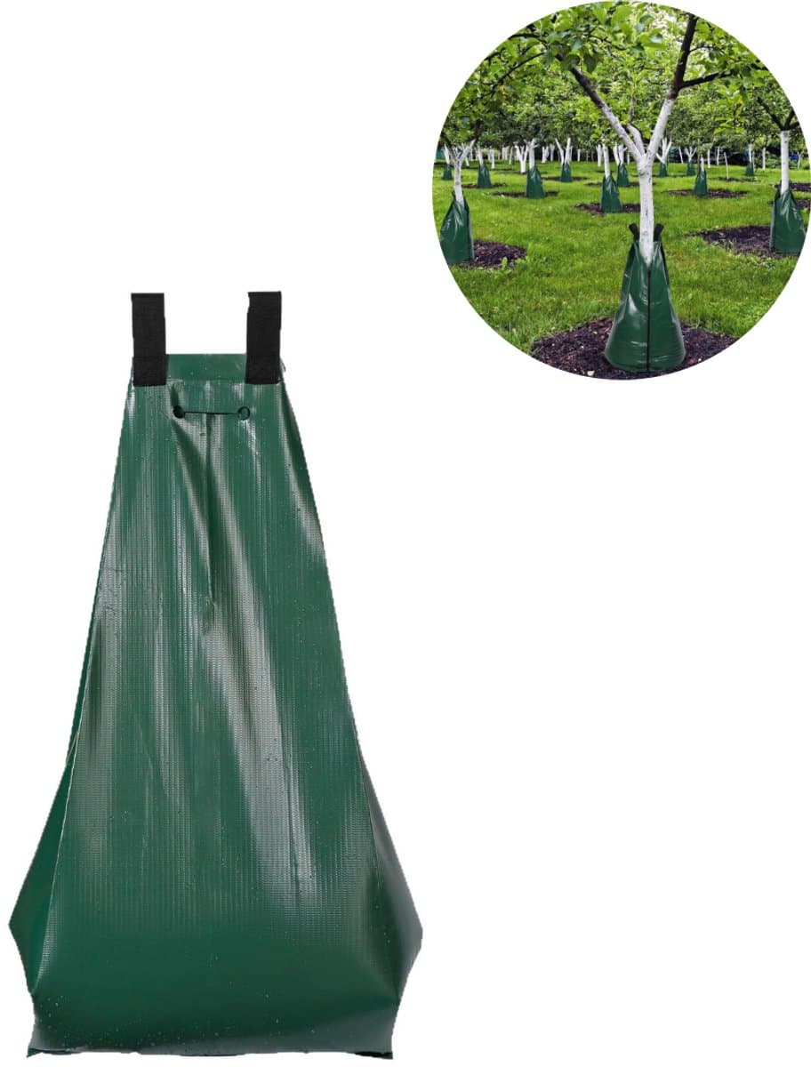1 stuk - Sanorum - Druppelzak - Druppelsysteem - Boomwatering - Voor langzame watertoevoer aan bomen en planten in landschapsirrigatie - Geschikt voor tuinen en landbouw - Waterbesparend - Tuingereedschap - PVC + 20 gallon - Groen