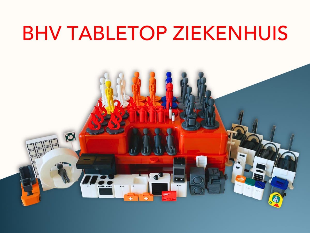 BHV Tabletop Ziekenhuis - Oefenset voor BHV training, ontruiming en calamiteitenoefeningen in de zorg