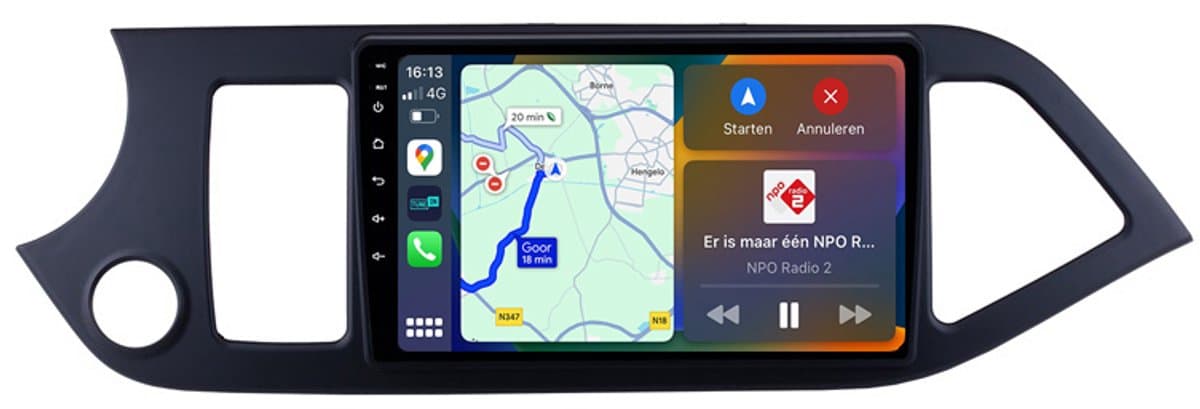 BG4U - Android navigatie radio geschikt voor Kia Picanto 2011-2017 met Apple Carplay en Android Auto