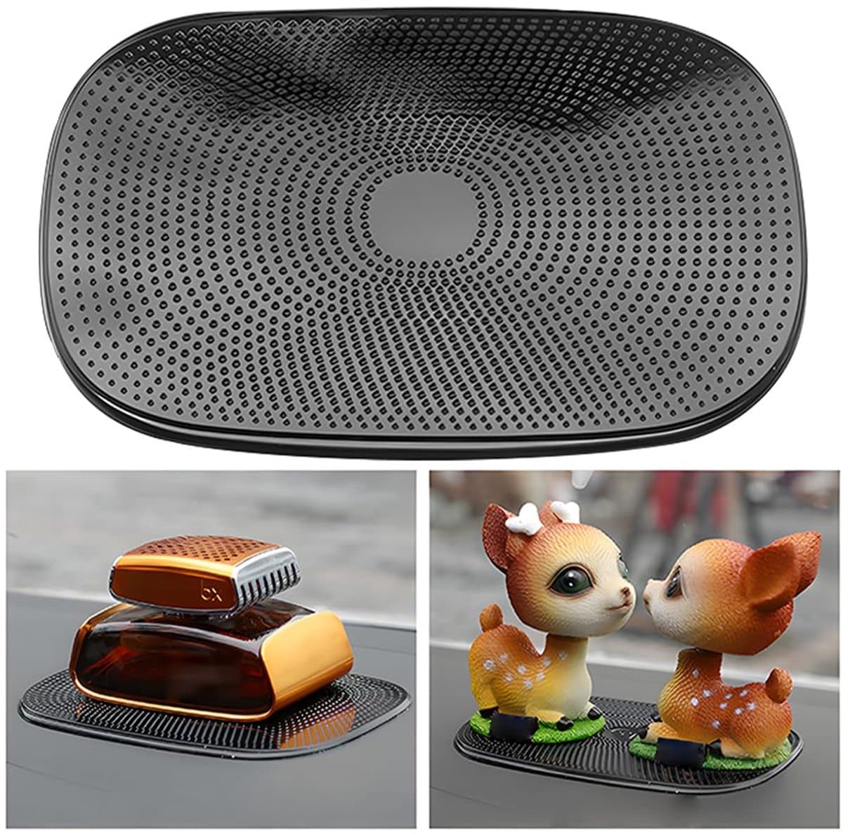 Antislip Dashboardmat voor Auto - 2 Stuks, Hittebestendig en Multifunctioneel (20 x 14 cm)
