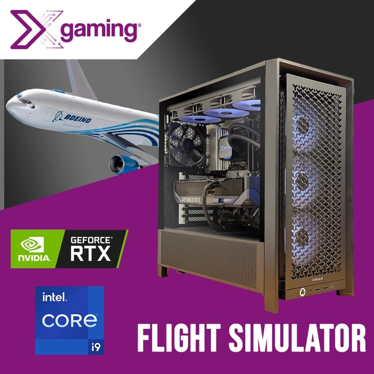 Xgaming Microsoft Flight Simulator 2024 Gaming PC - Intel i9 14900 - Nvidia GeForce RTX 5090 - 64GB - 2TB NVME SSD
