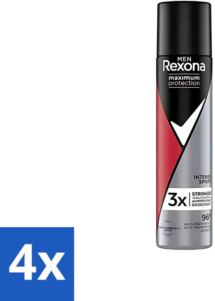 4 x Rexona Men - Deodorant Spray - Maximum Protection - Intense Sport - Anti-Transpirant & Perspirant - 150ml - Rexona Man - Deodorant - Anti-transpirant - Intensieve Sport - 72 Uur Bescherming
