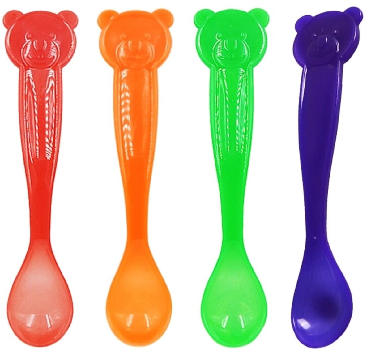 4-pack siliconen bestek baby trainingslepel zachte kop voedingslepel