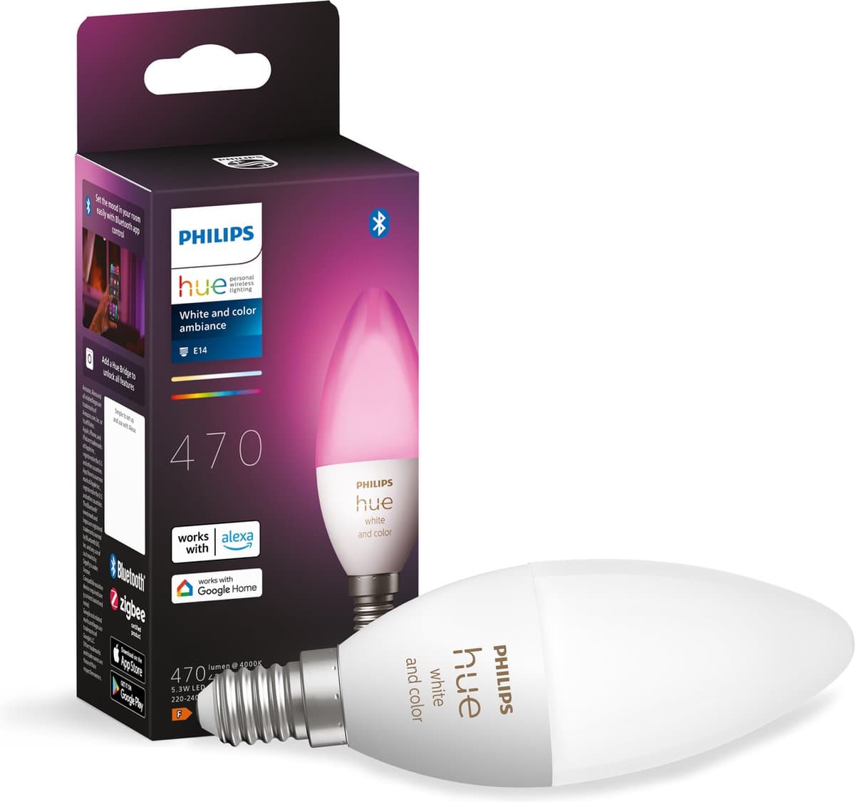 Philips Hue Kaarslamp White and Color E14 Losse lamp