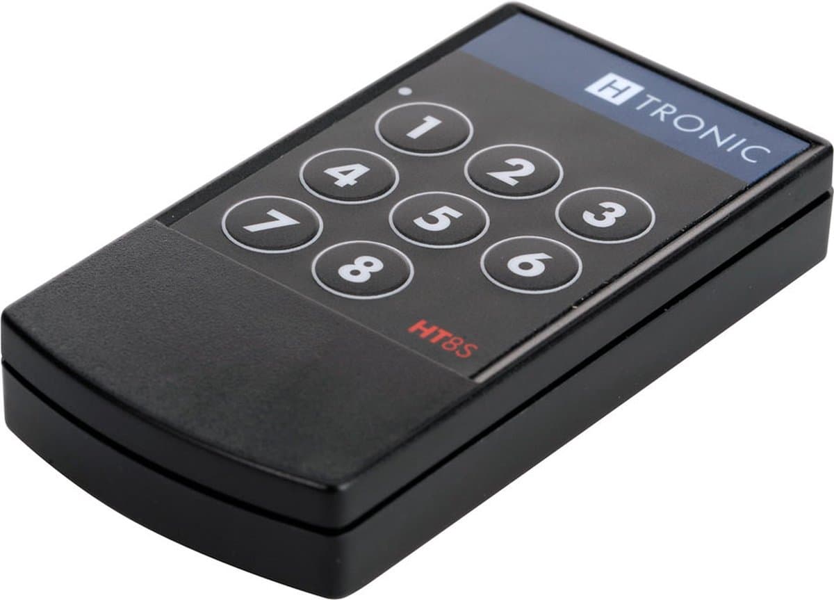 H-Tronic HT8S Radiografische zender 8-kanaals Frequentie: 868.35 MHz, 869.05 MHz, 869.55 MHz 3 V Bereik max. (in het vr