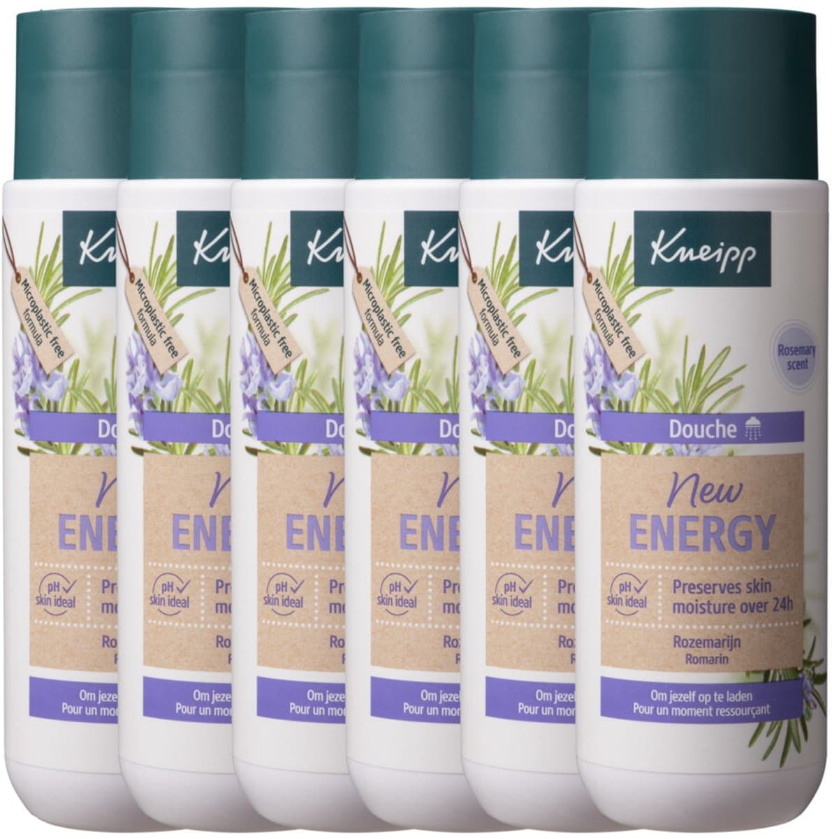Kneipp Douche New Energy - 6 x 200 ml - Voordeelverpakking