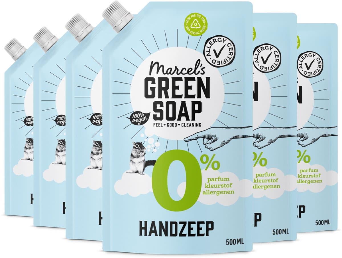 Marcel's Green Soap Handzeep Navulling - 0% - 6 x 500ml