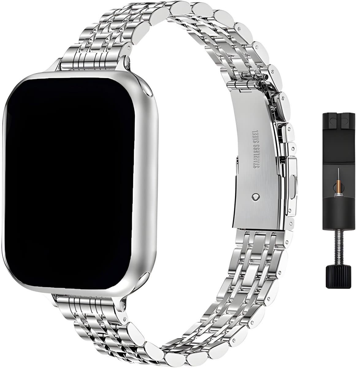 Innerlight® Narrow+ - Zilver - 38/40/41mm - Metalen bandje geschikt voor Apple Watch - Schakel Armband RVS - Stainless Steel Watch Band - Roestvrijstaal - Horlogeband - Geschikt als Apple Watch bandje voor Series 1/2/3/4/5/6/7/8/9/10 42mm/11 42mm/SE