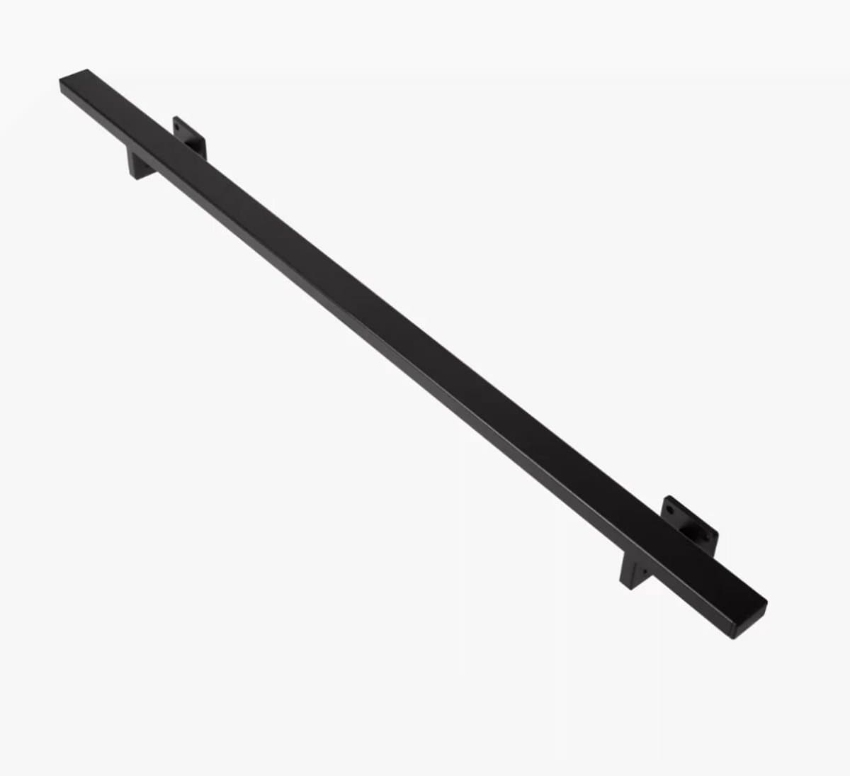 Stalen trapleuning zwart gepoedercoat 180cm inclusief 3 trapleuning houders