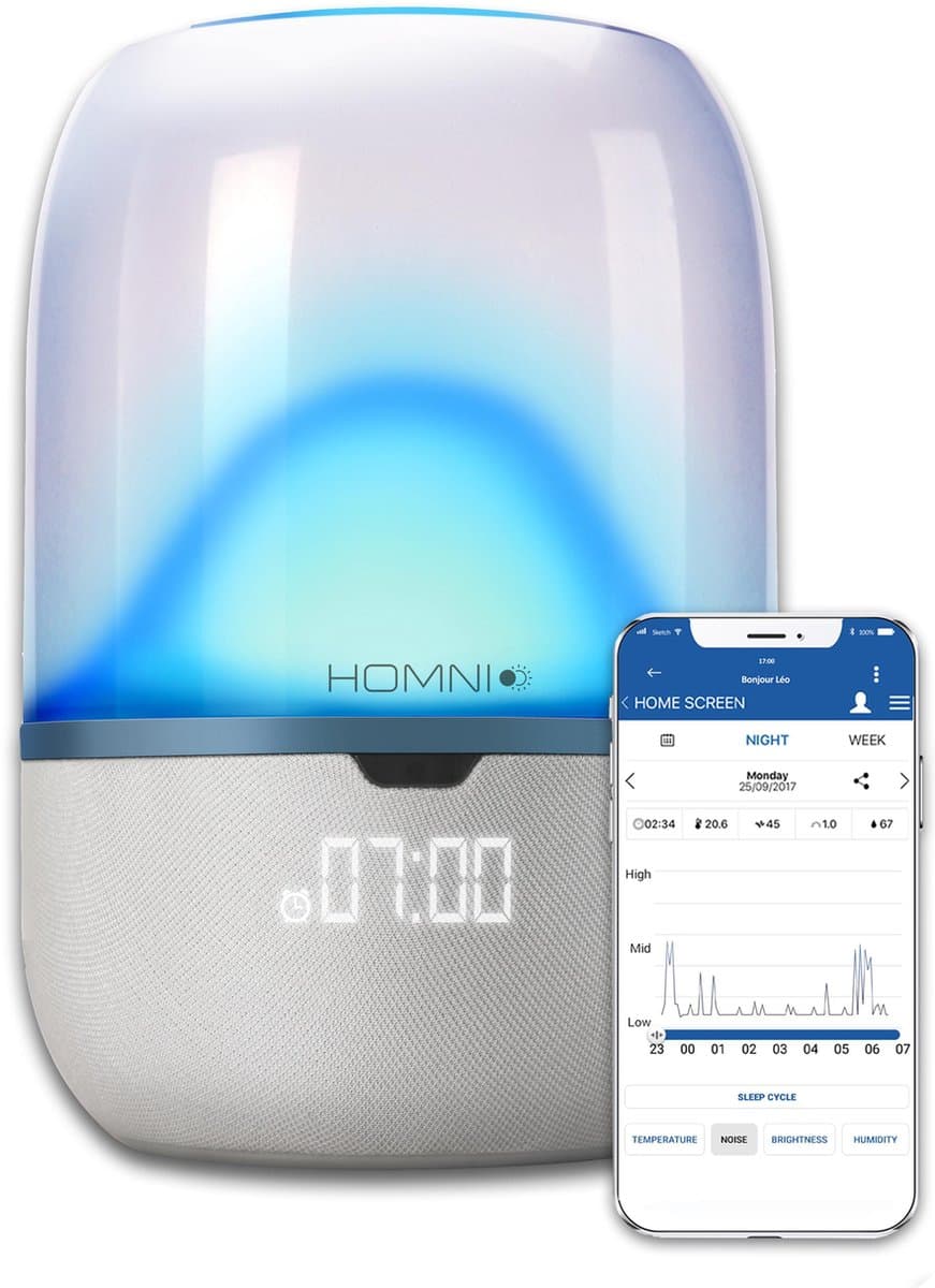 Terraillon - Homni - Smart Wake up light - daglichtwekker - 6 programma's - 4 sensoren - instelbaar qua lichtsterkte