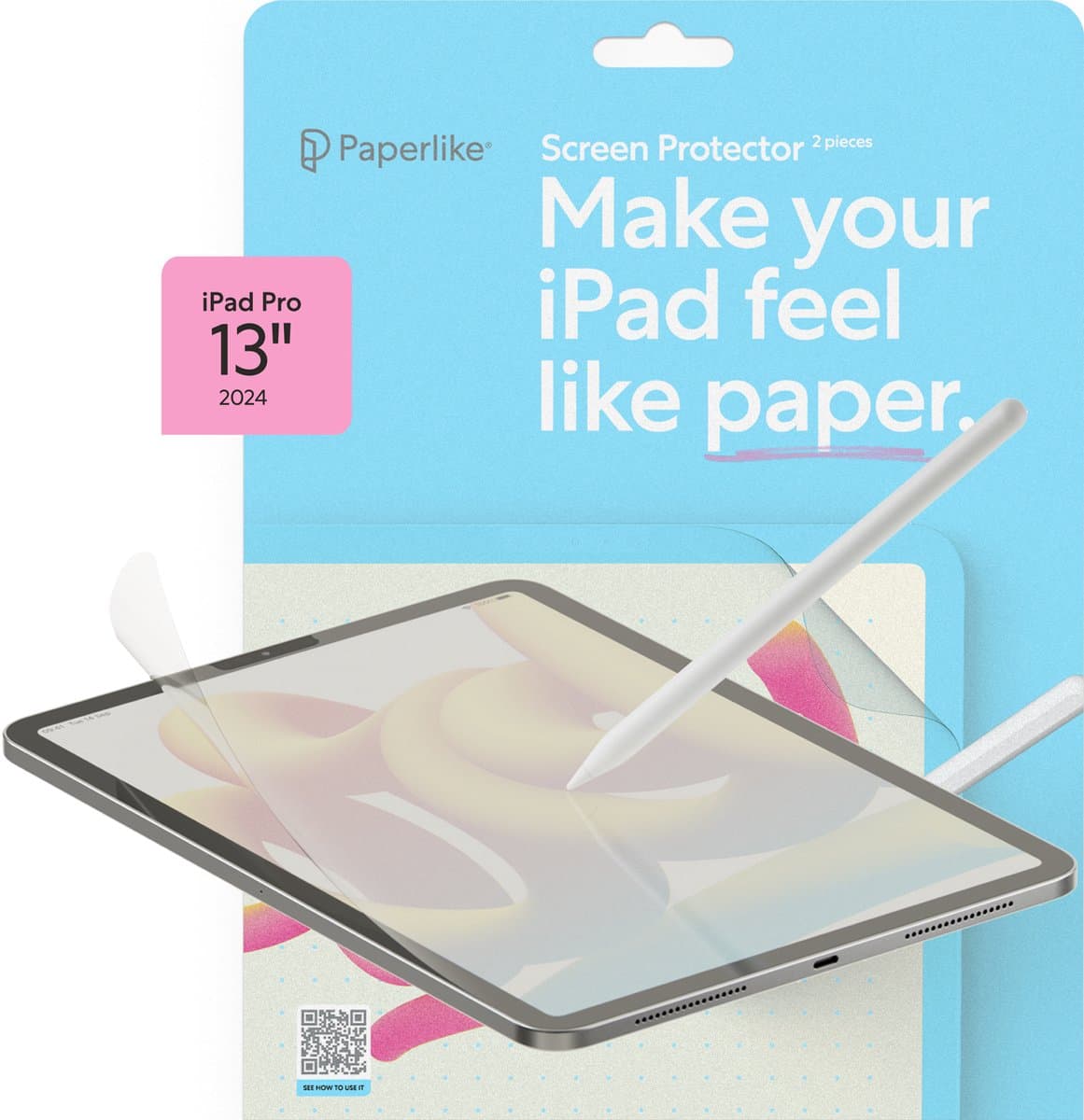 Paperlike Apple iPad Pro 13 inch Screenprotector Kunststof Duo Pack