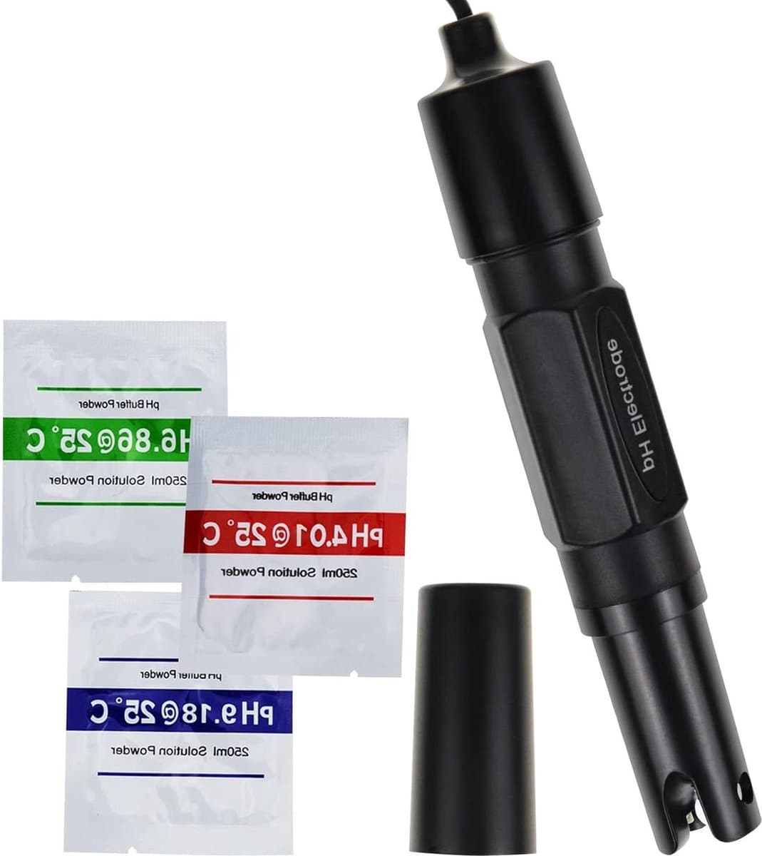PH Elektrode Doorvragen - Hoge Nauwkeurigheid - BNC Verbinder - 200cm - PH Meter Monitor - Controleur Test Sensor - Vervangbaar - Nauwkeurig Afmetingen
