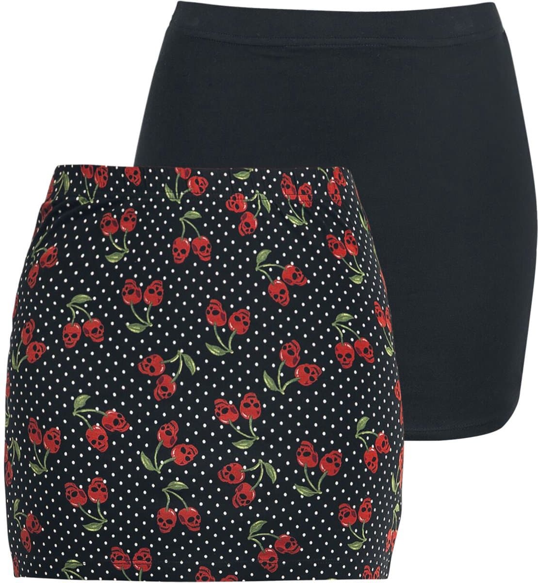 Rock Rebel by EMP Zwarte rokken in een dubbelpak - Dames - 3XL