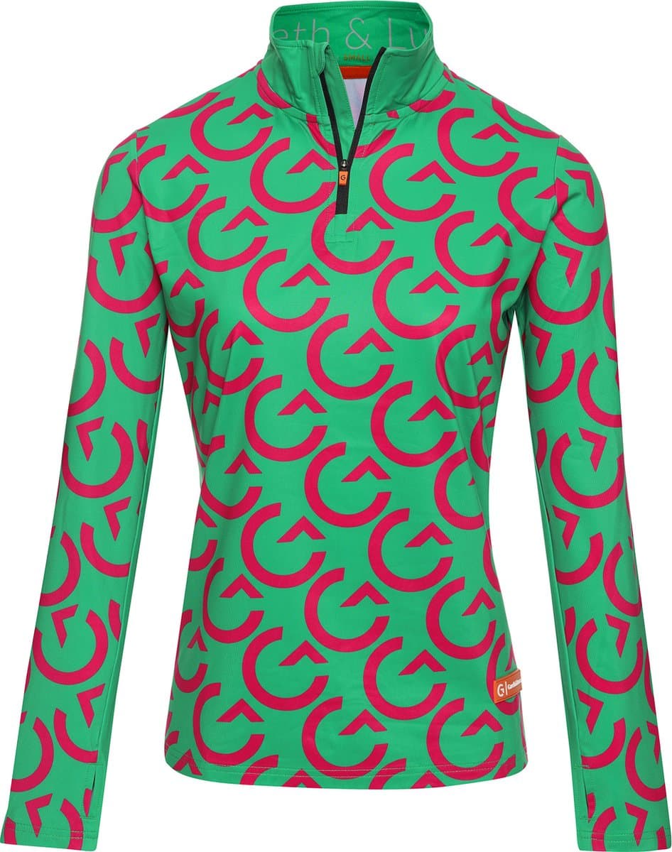 Gareth & Lucas Skipully The Eighty-Five - Dames M - 100% Gerecycled Polyester - Midlayer Sportshirt - Wintersport