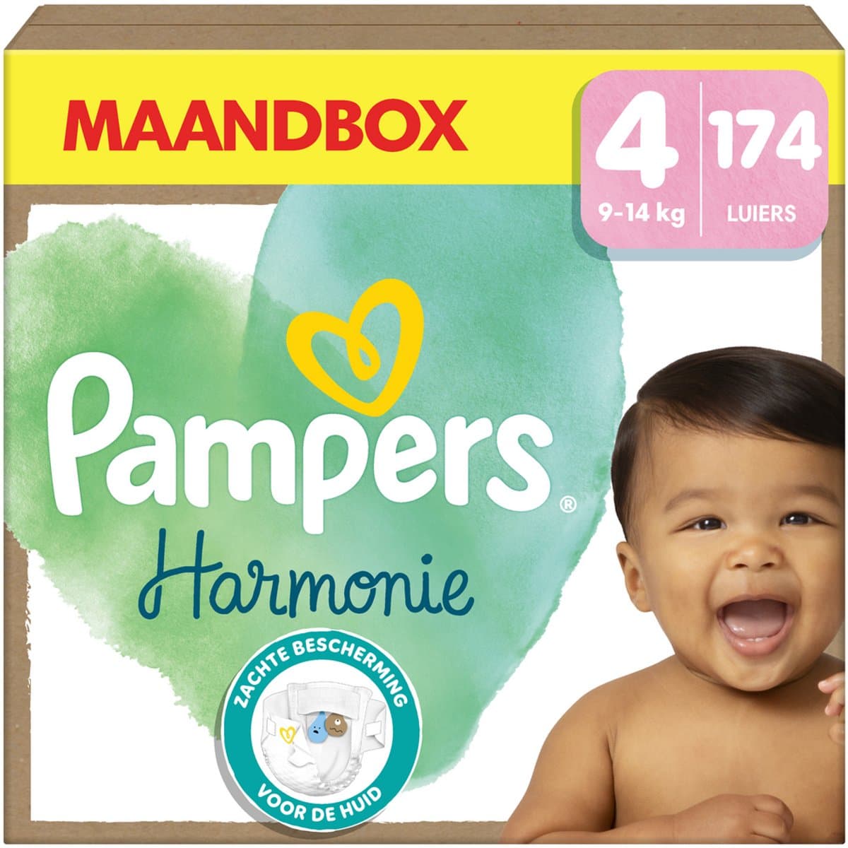 Pampers Harmonie Luiers Maat 4– Maandbox 174 Luiers