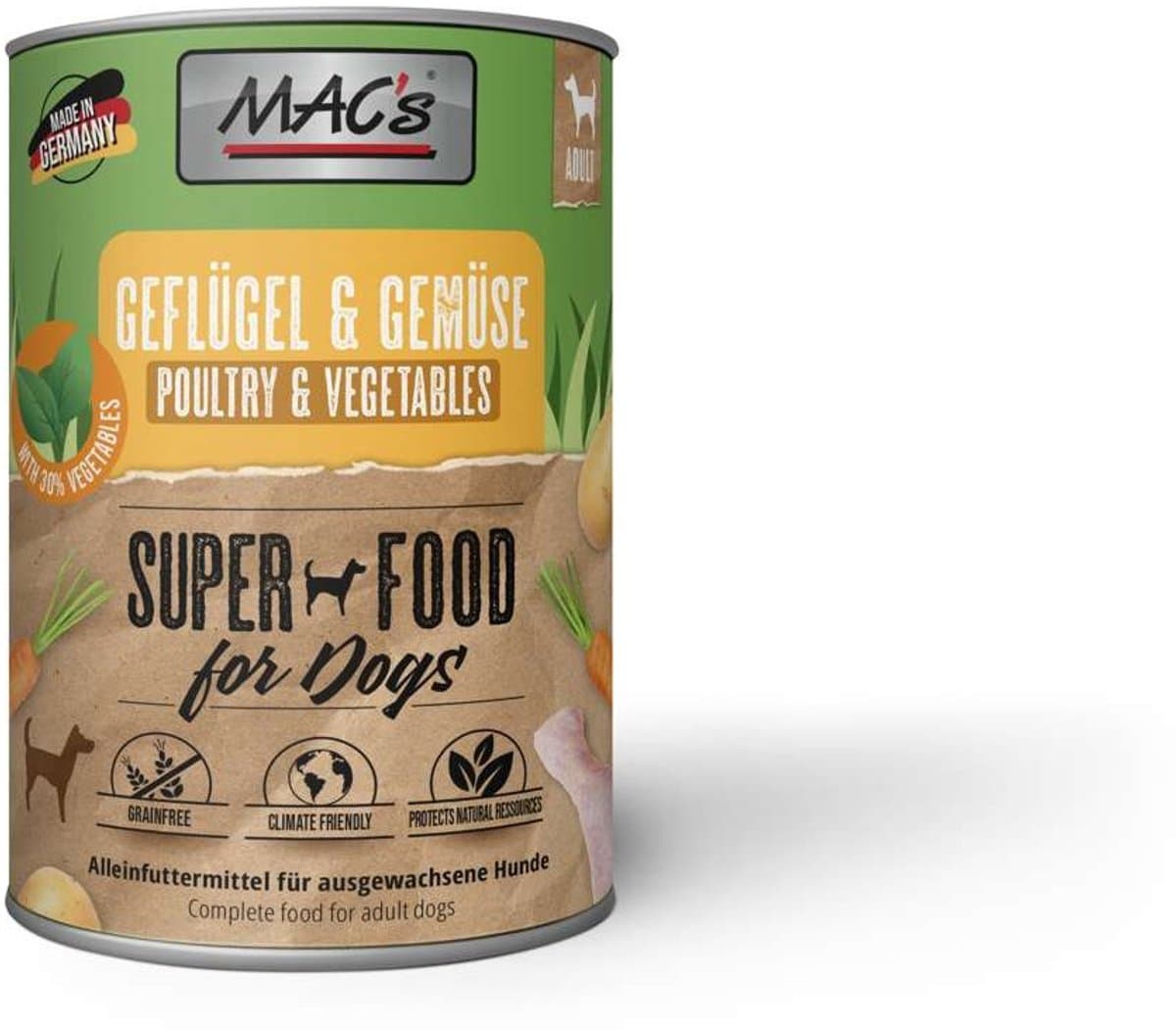 MAC's DOG - Blik 6x400g - Gevogelte & Groenten