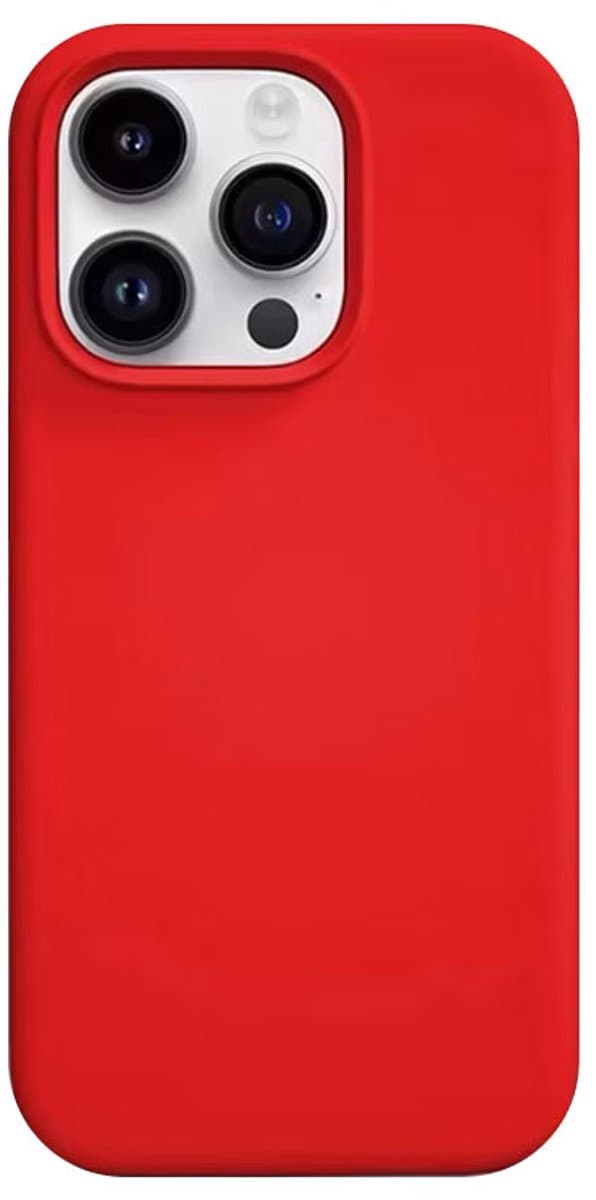 Trusmi CF33-029- iPhone 14 Pro Max siliconen hoes – Rode kleur, Slim Fit Beschermcase, Slank Design, Schokbestendig, Anti-Vingerafdruk en Krasbestendig