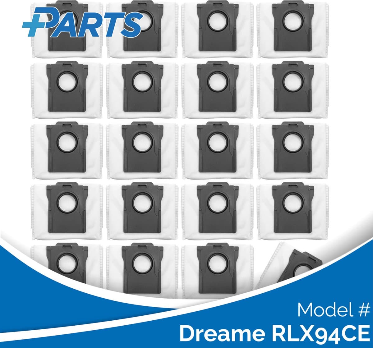 Dreame RLX94CE Stofzakken (20 Stuks, Plus.Parts® alternatief voor RDB8)