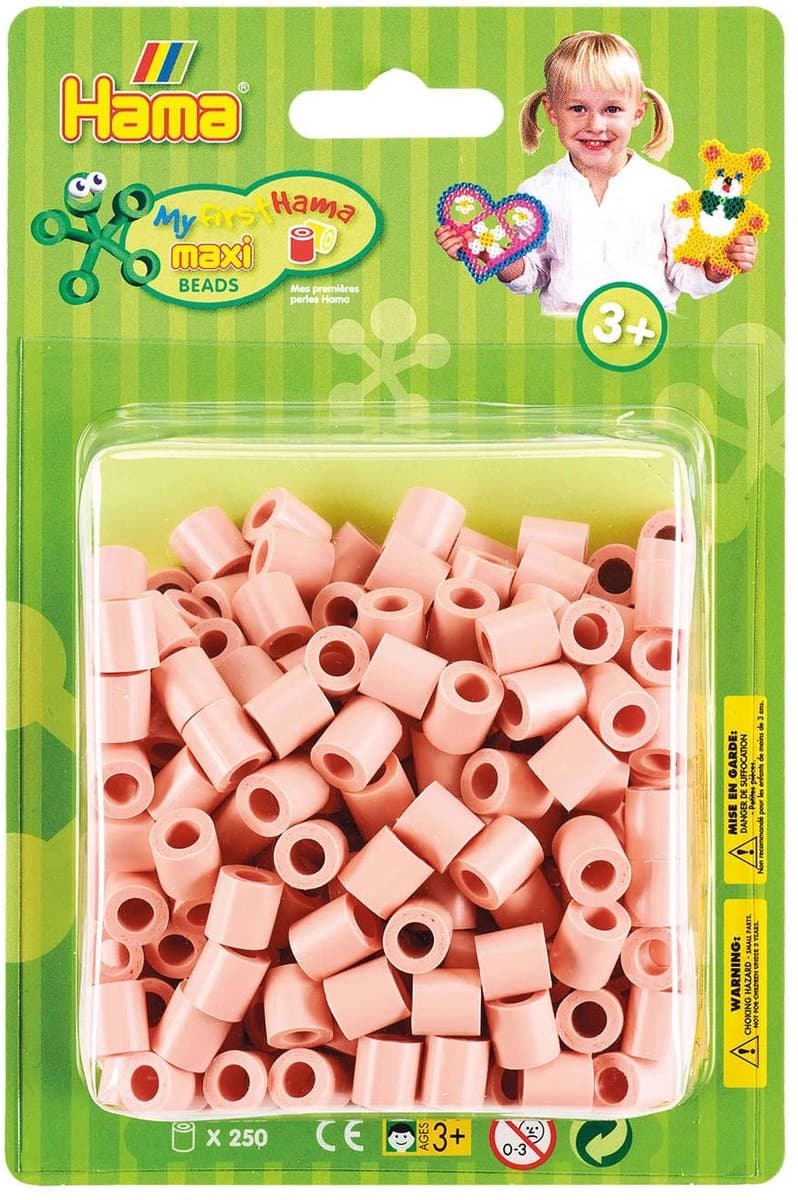 Hama strijkkralen maxi mat roze 250 stuks creatief speelgoed.