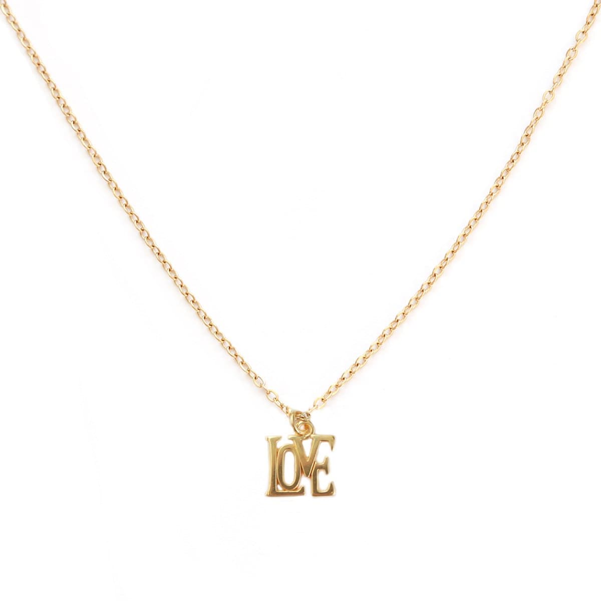 Gouden ketting love letter