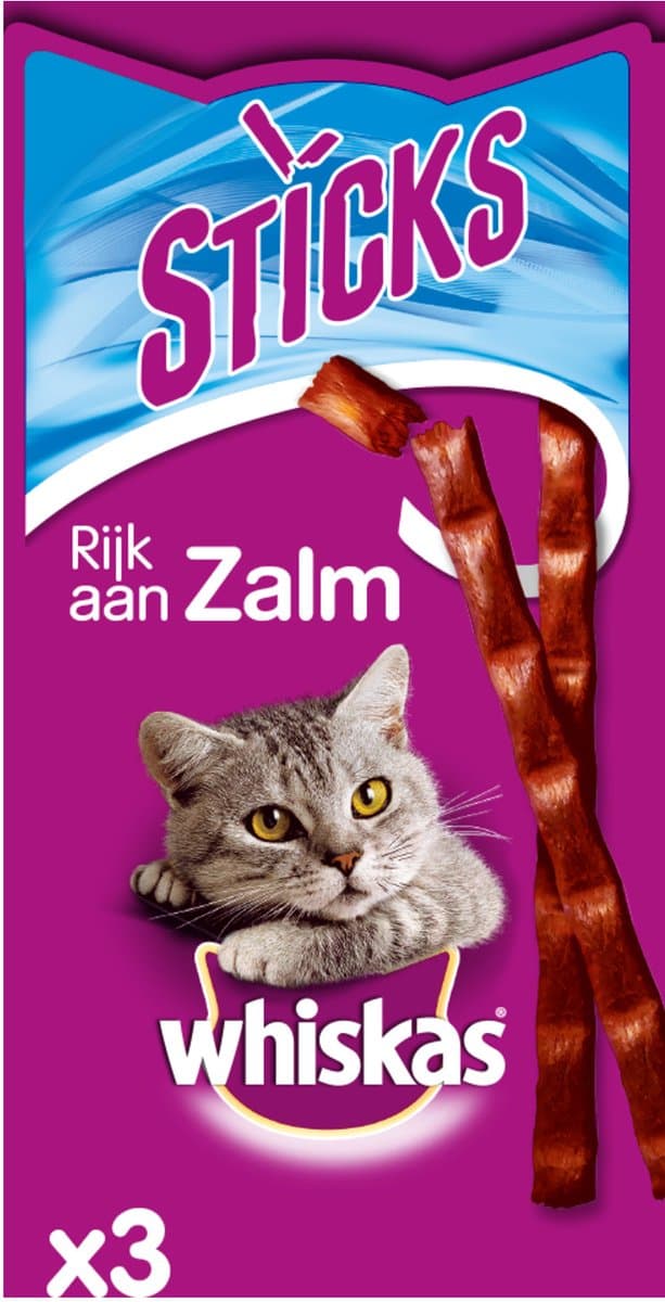Whiskas Kattensticks Zalm 3 x 6 g