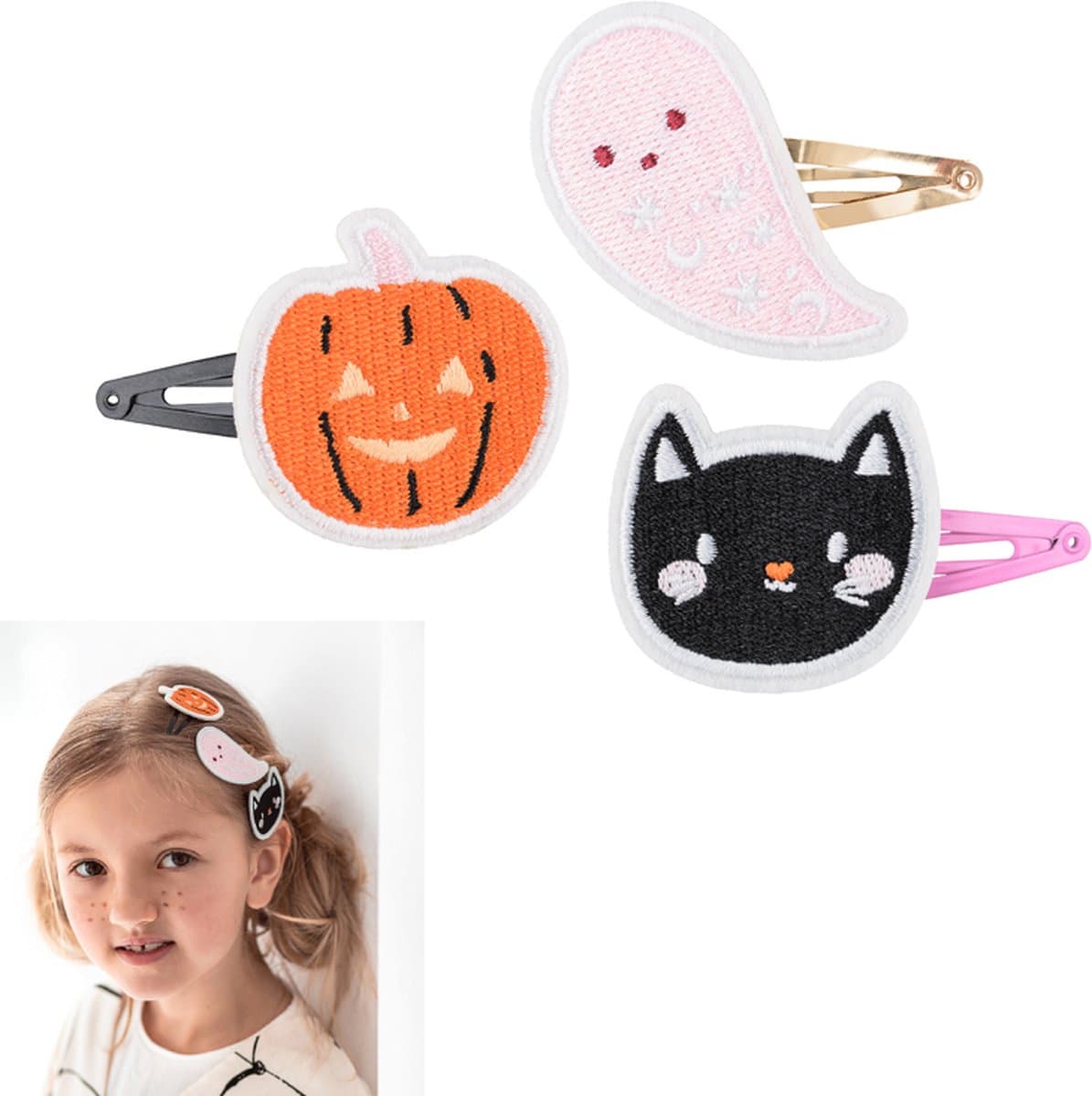 Partydeco - Haarclips Halloween 3 stuks