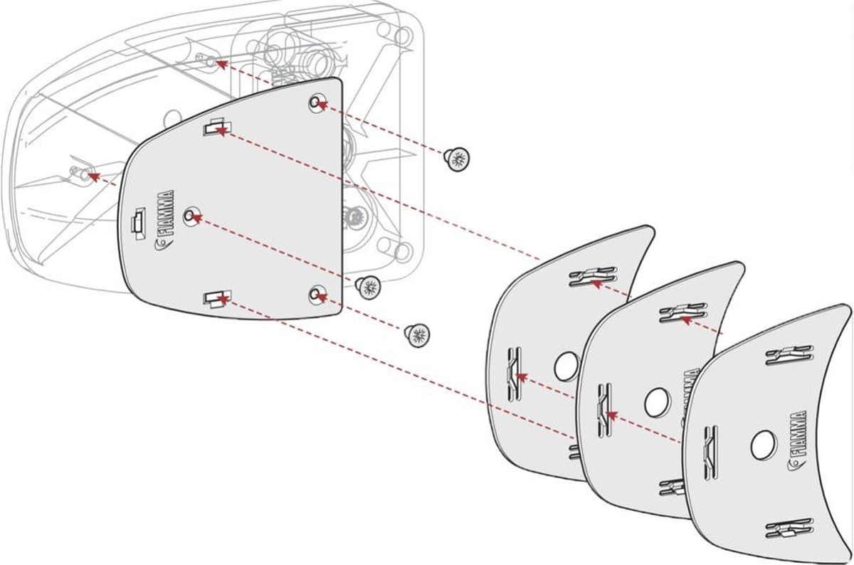 Fiamma Kit Spacer Safe Door >2017 Wit