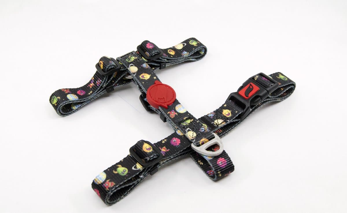 Tailpetz - H-Harness - Space - Maat M - Hondenharnas - Hondentuig - Hondentuigje Kleine Hond - H Tuig Hond - Harnas Hond - Anti Trek Tuig Hond - Reflecterend