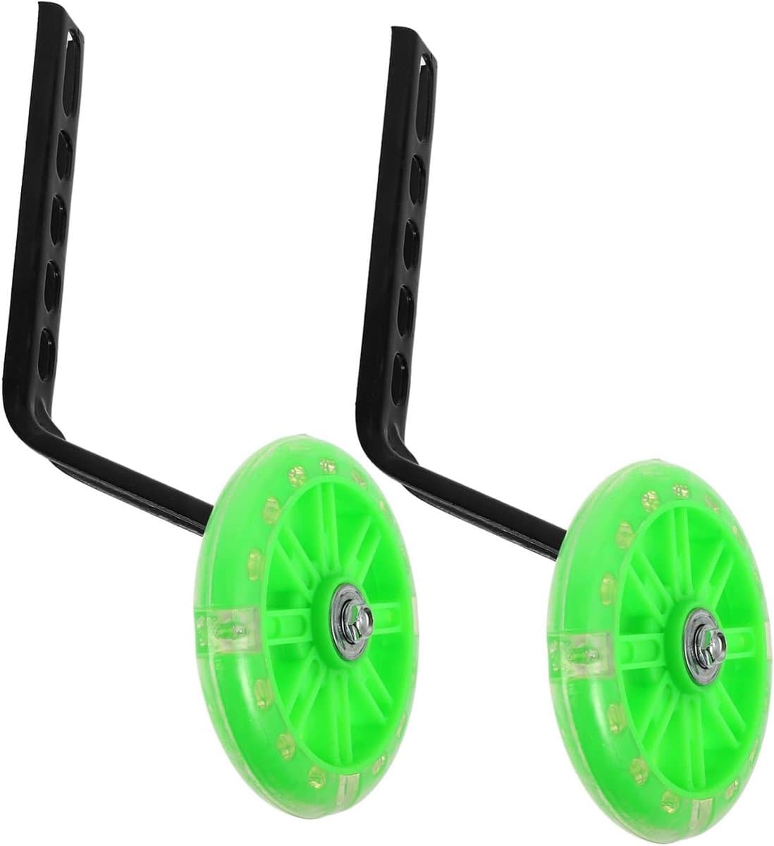 Fiets Stabilisatoren - Zijwieltjes Kinderfiets - Fietsen Leren - Verstelbaar Ontwerp - Universeel - Groen