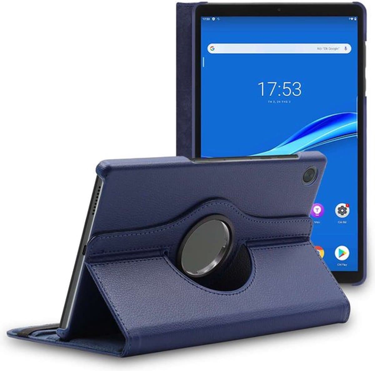ebestStar - Hoes geschikt voor Lenovo Tab M10 HD 10.1 (Gen 2, TB-X306F), Roterende Etui, Case, 360° Draaibaar hoesje, Donkerblauw