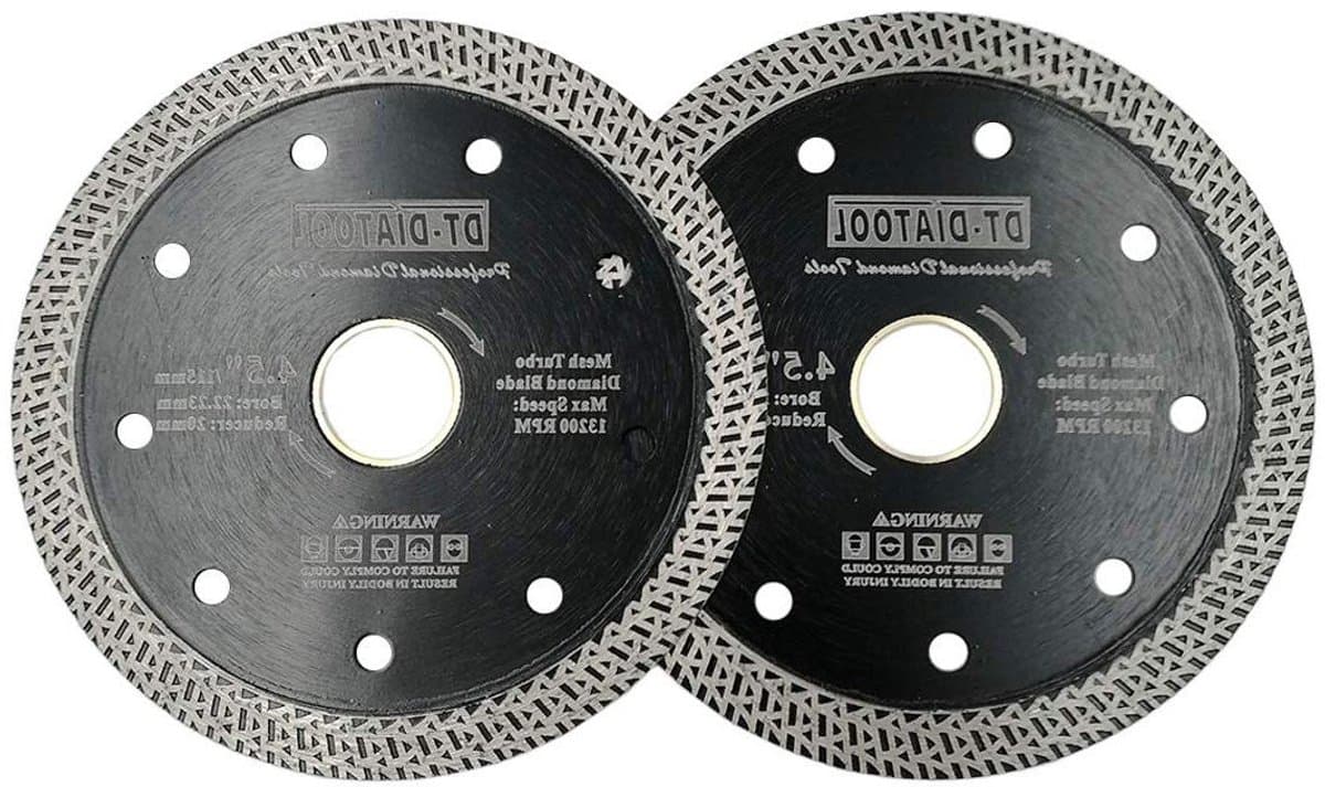 Diamantzaagblad - Snijschijf - Tegels Zagen - Mesh Turbo Ontwerp - 2 stuks 115 mm - Zilver
