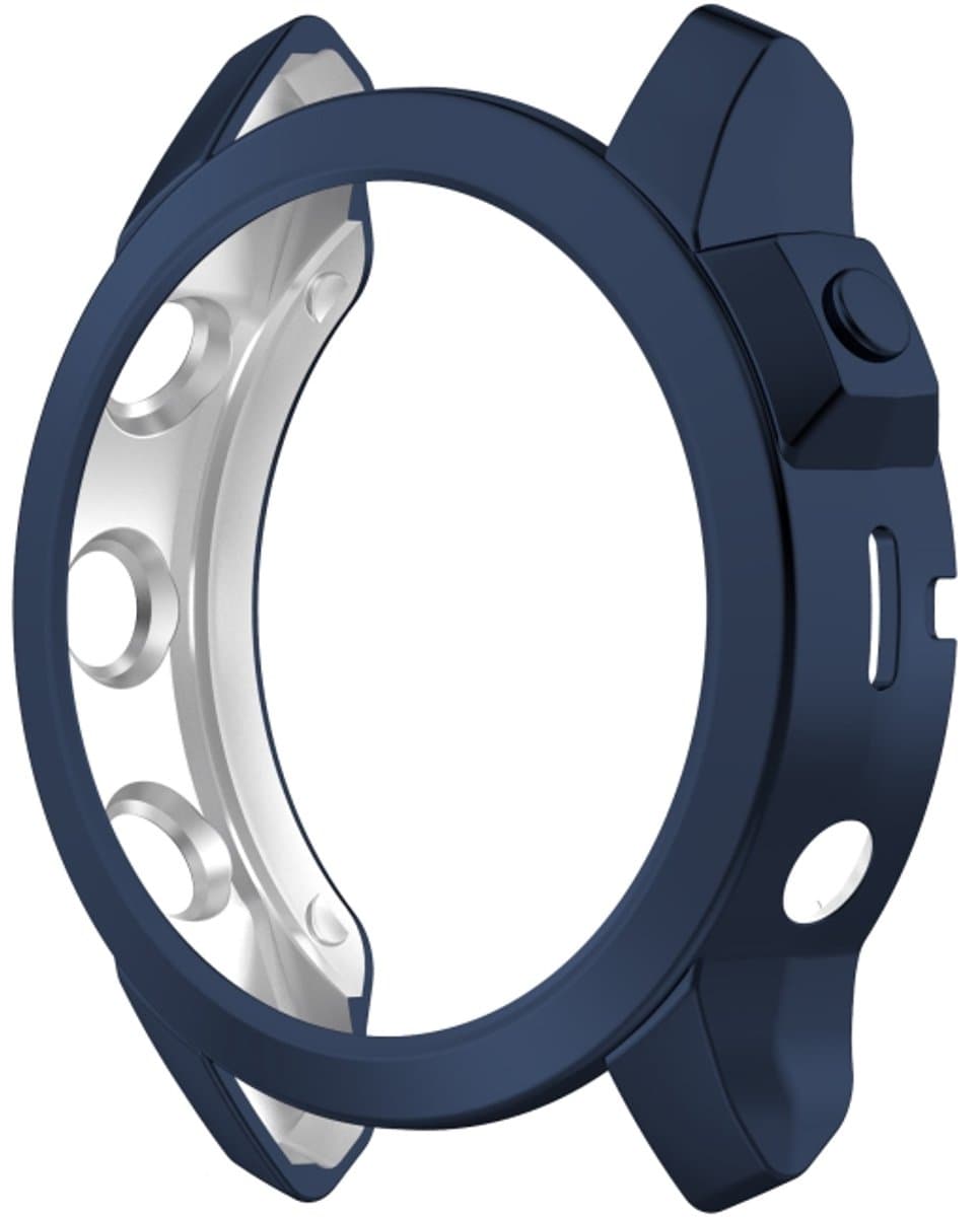Voor Garmin Fenix 7x Shockproof TPU -horlogekas (donkerblauw)