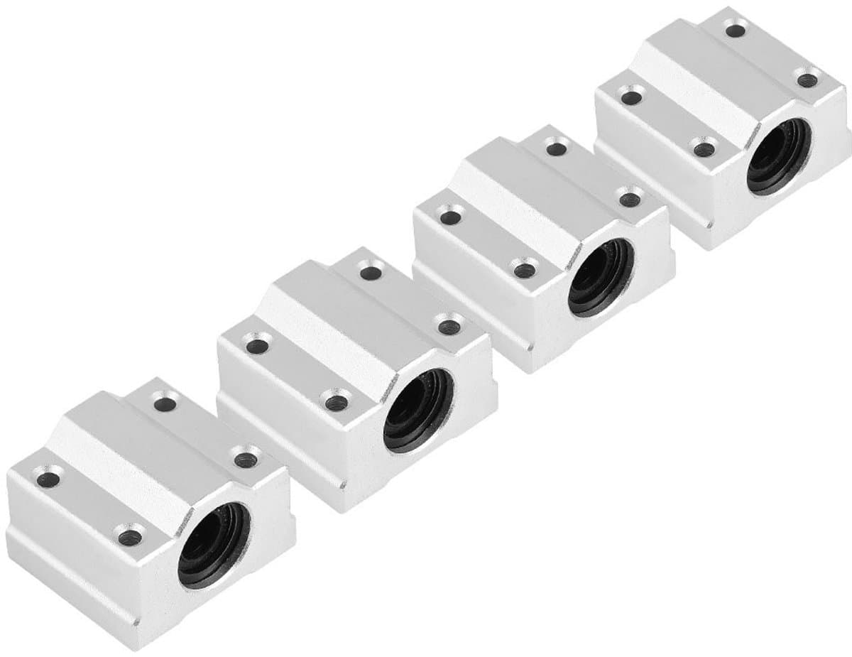 Allecto - Linear Bearings - 8mm Linear Ball Bearing - Hoge precisie - Geschikt voor 3D Printer - 4 stuks - Aluminium legering