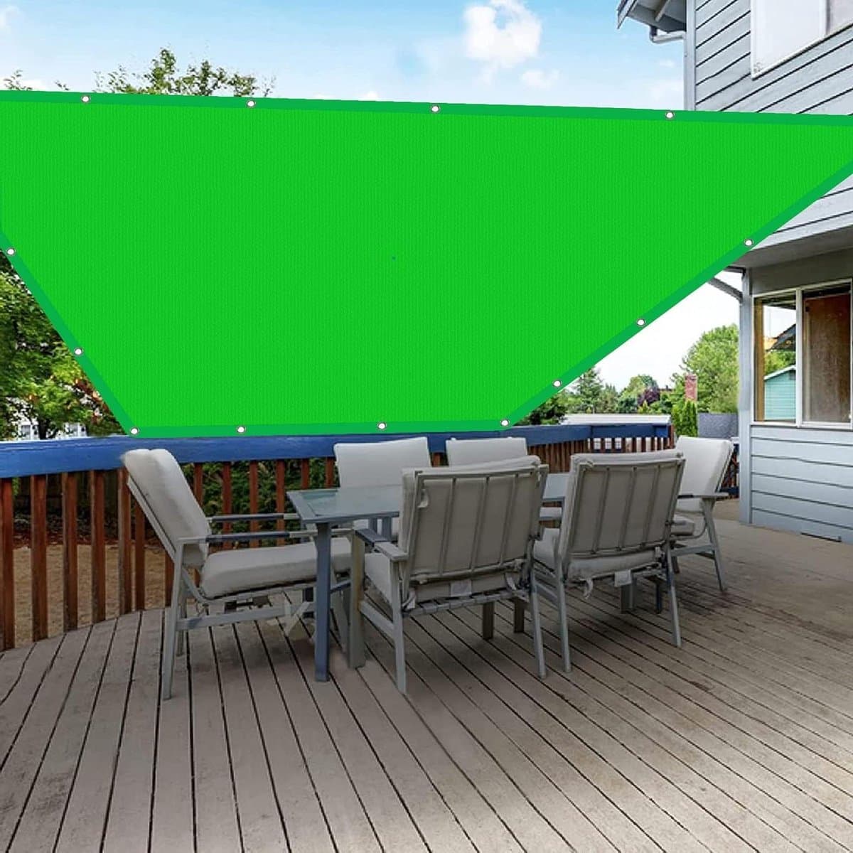 Pergola Zonwering Net - Schaduwdoek Tuin - Terras Beschermen - 98% UV Blok - 1.4 x 3.4 m - Groen