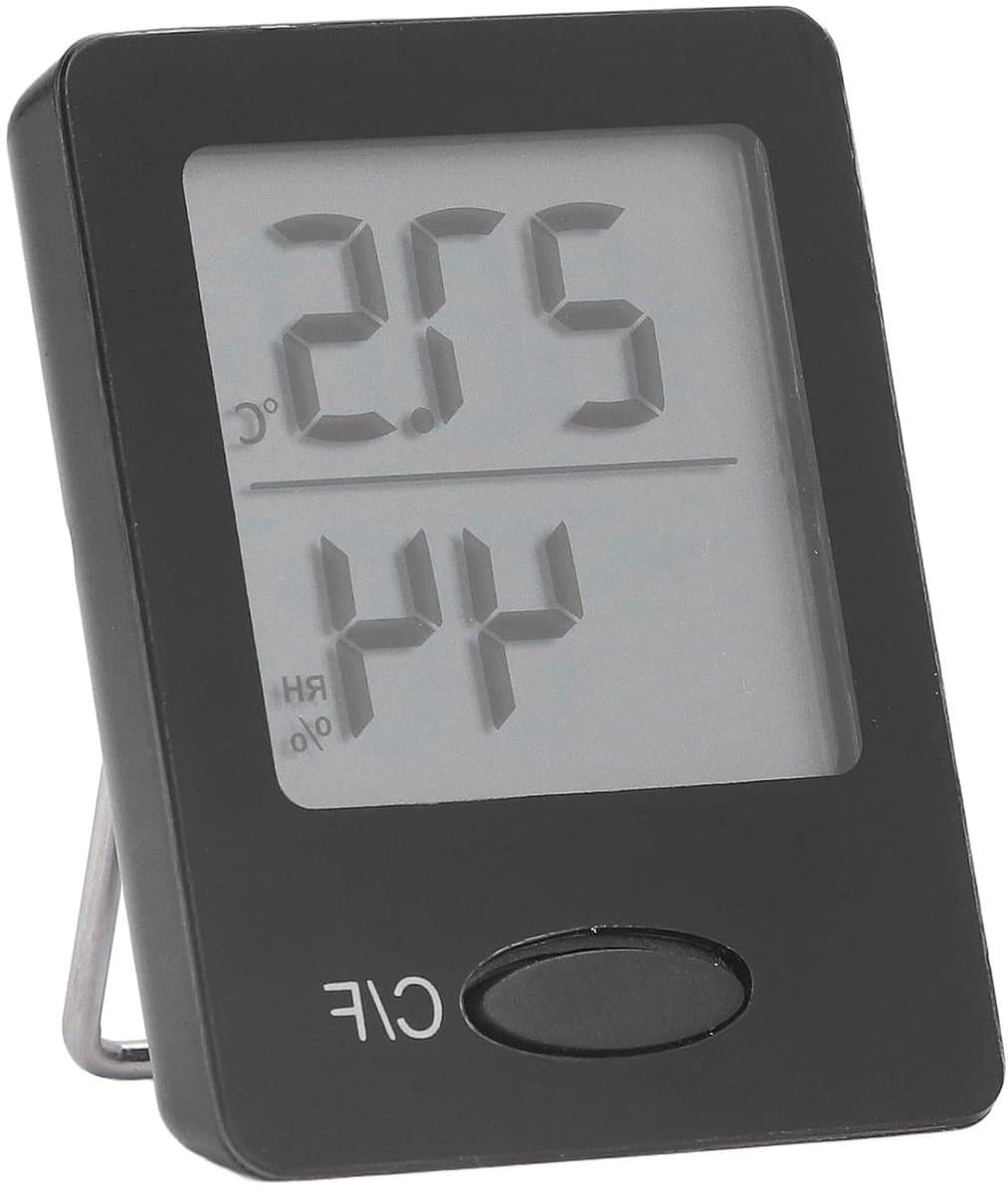 Vochtigheid Temperatuur Meter - Digitale Hygrometer - Binnenklimaat Monitoren - Hoge Precisie Meting - -40 tot 60°C - Zwart