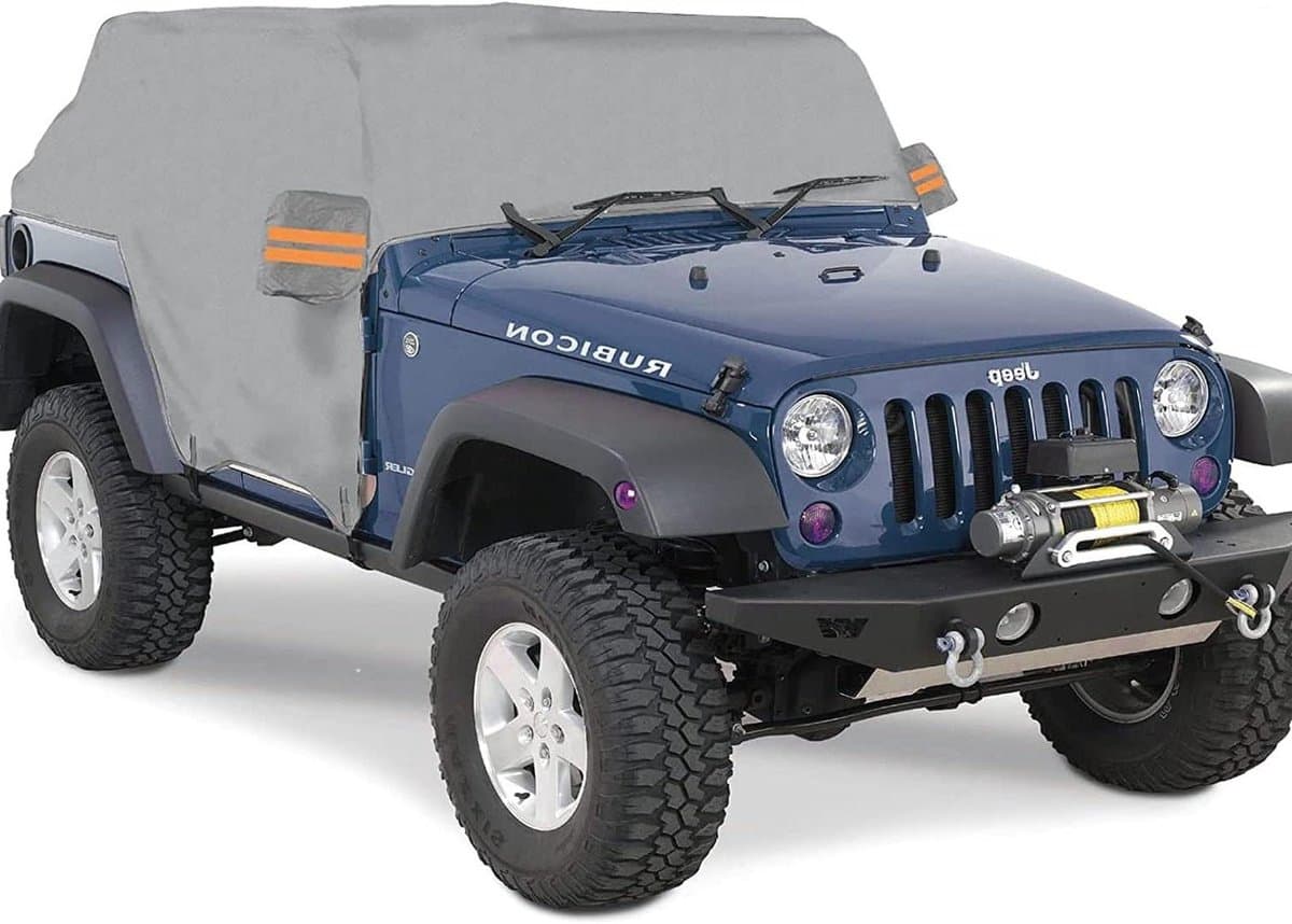 Autohoes Halve Garage - Autohoes Jeep - Voertuig Beschermen - Waterdicht - 372 x 278 x 134 cm - Grijs