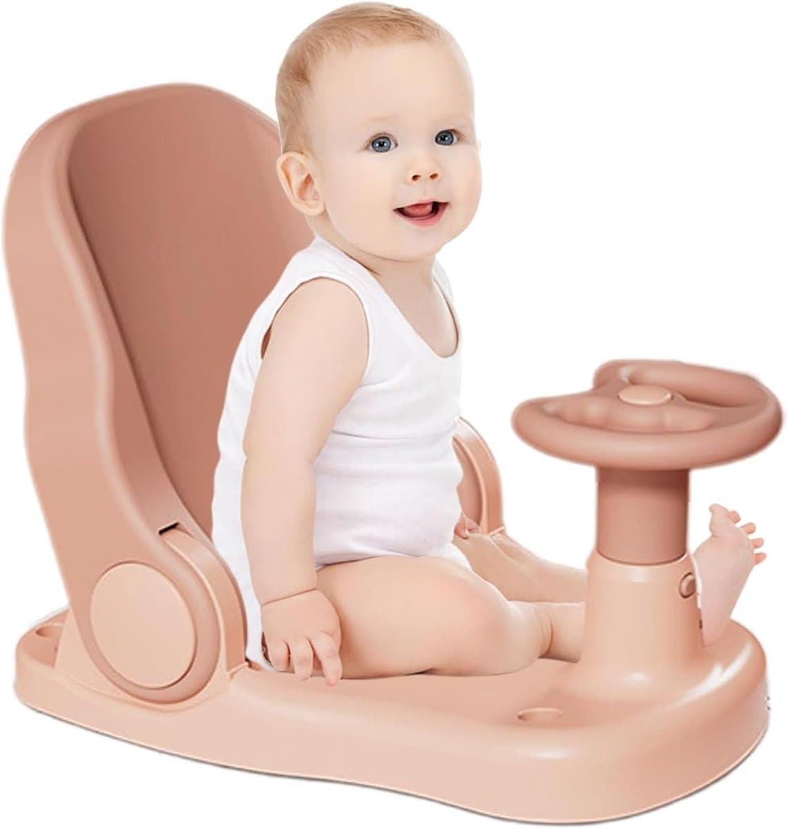 Baby Badstoel - Peuter Douchestoel - Veilig Baden - Verstelbare Rugleuning - 38 x 285 x 308 cm - Roze