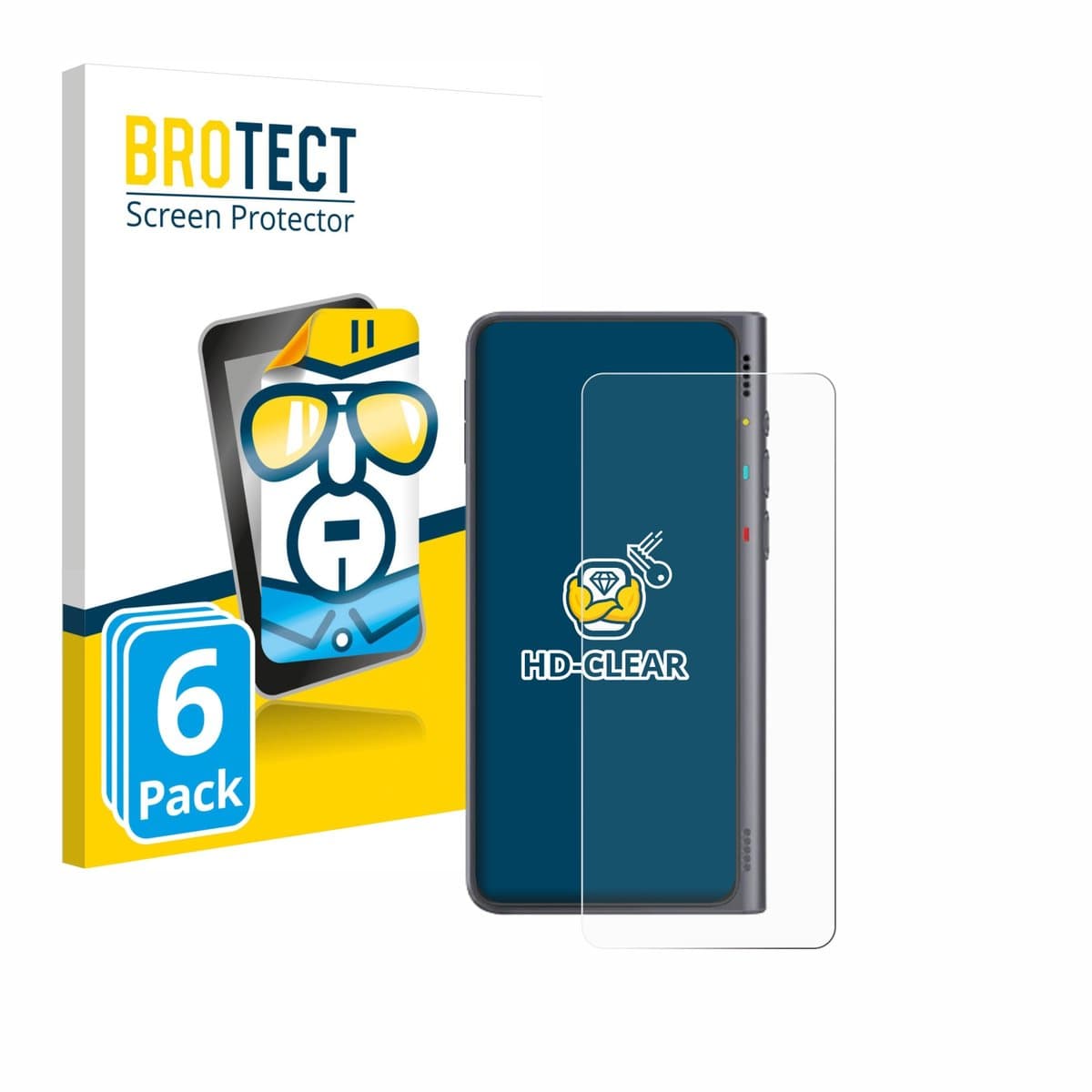 BROTECT - Screenprotector voor Timekettle Fluentalk T1 - Folie Beschermfolie transparant 6 Stuks