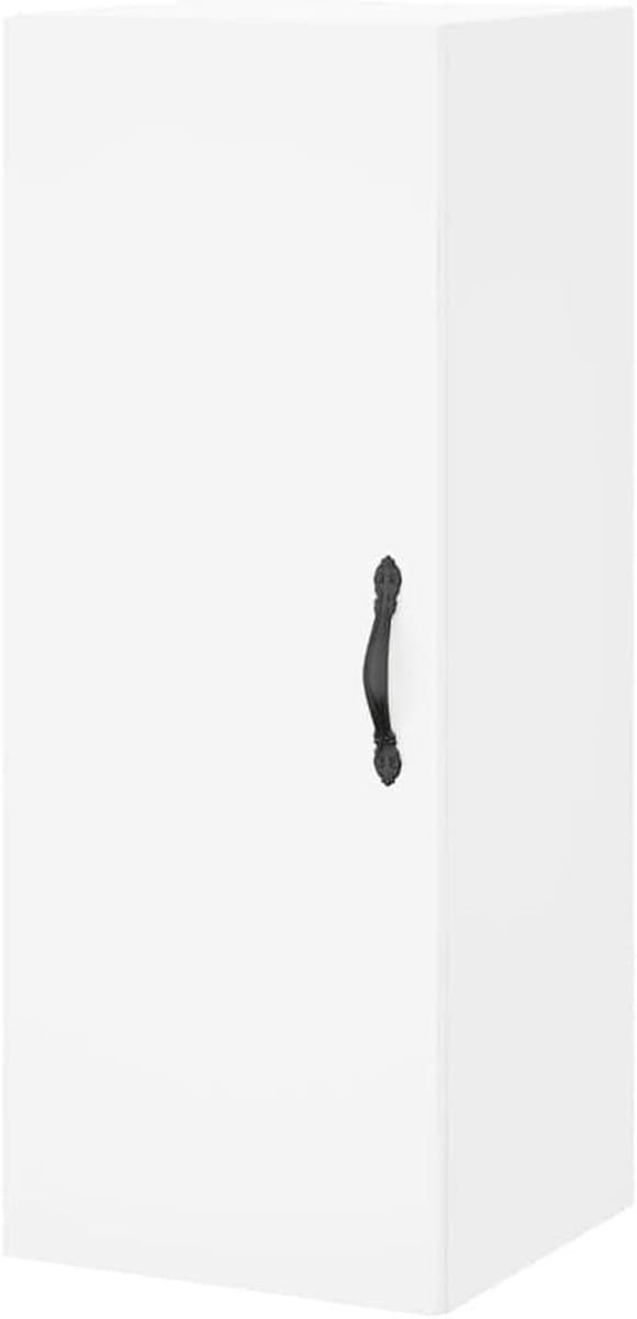 Wandkast met Vakken - Opbergkast Muur - Ruimte Besparen - Glad Oppervlak - 345 x 34 x 90 cm - Wit