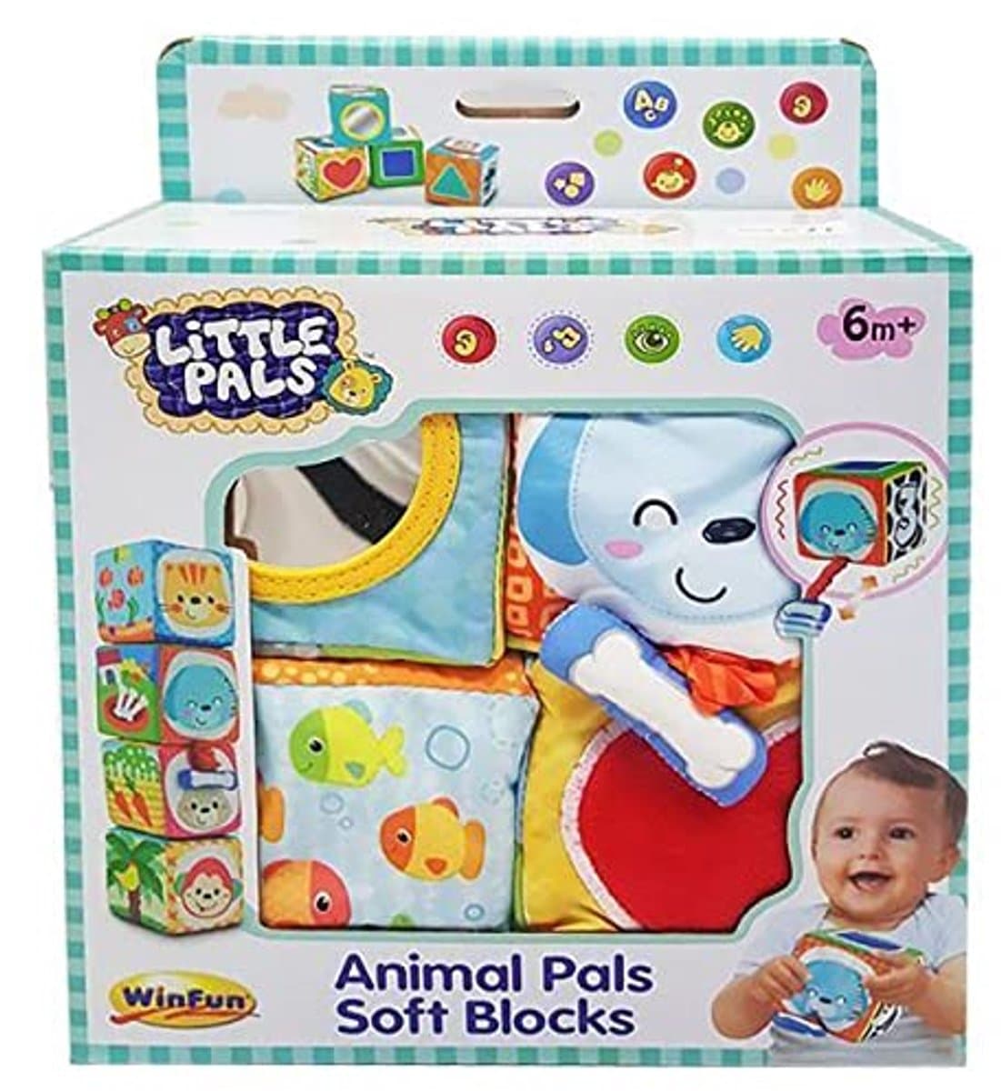 Zachte Baby Kubussen - Ontdek Kubussen - Baby Ontwikkeling - Verschillende Texturen - 4 Stuks - Multicolor