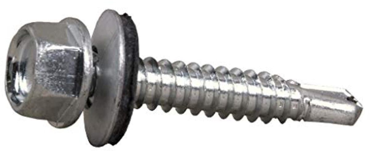 ElleMooi Zelfborende schroeven M5 5,5 x 50 mm zeskantige plaatschroeven met ring - PACK 100
