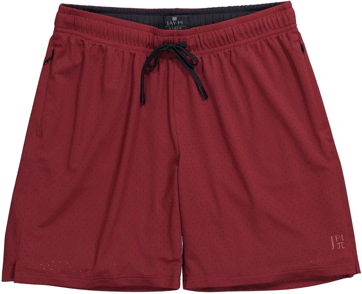 JAY-PI - Heren - bermuda fitness mesh Relaxed Fit tot 7XL - Koperbruin - Maat XXL