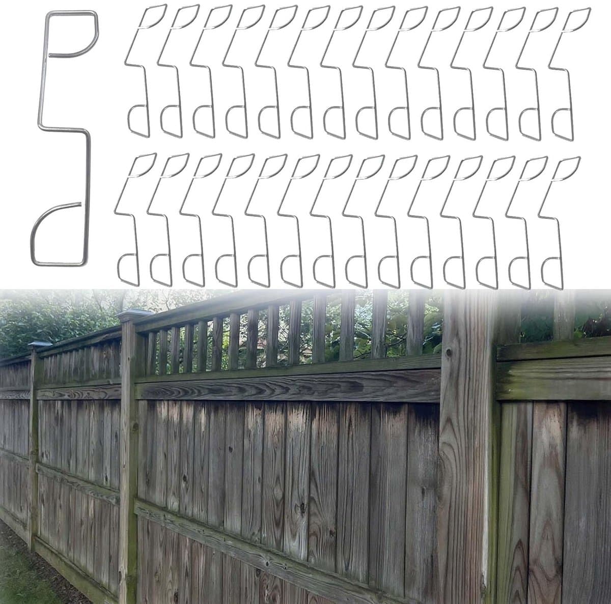50 Stuks RVS Hekclips – Fence Panel Klemmen tegen Rammelen – Tuinhek Bevestigingsclips – Windbescherming voor Buitenpanelen