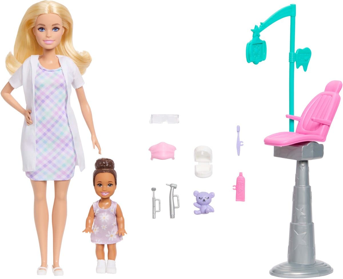Barbie pop tandarts speelset - educatief speelgoed met accessoires.