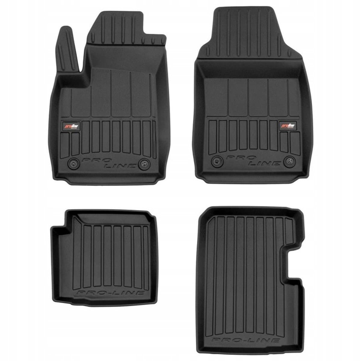 Frogum - Fiat 500 (2020-heden) - Automatmatten 3D - TPE Rubber - 6cm Hoge Rand - Geschikt voor Hybrid