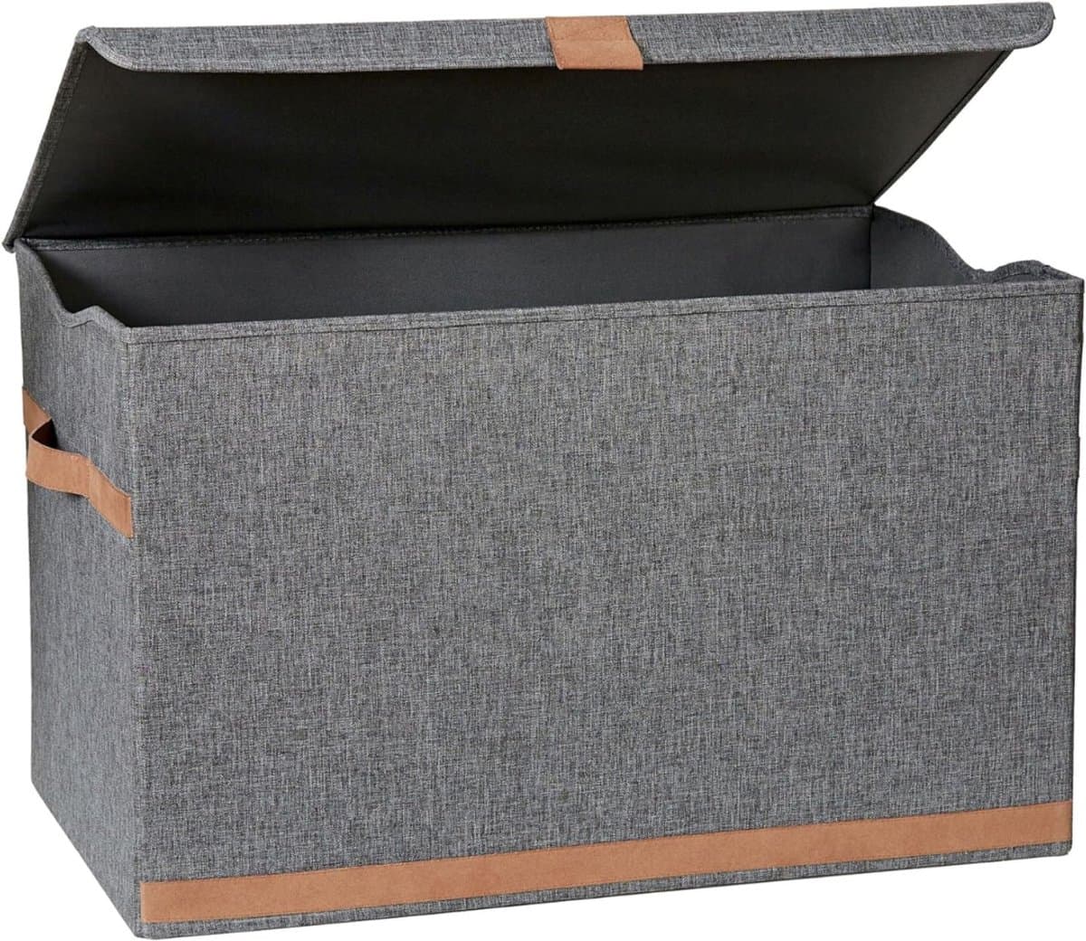 MIRA® Dekenkist - Dekenmand - Opbergbank - Grijs - 63cm x 38cm x 40 cm