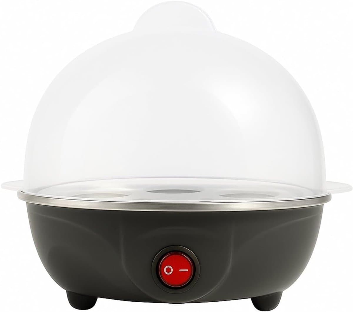 Florixa® Eierkoker magnetron - Eierkoker - Eierkoker electrisch - Zwart - 16cm x 14cm x 16cm ; 180 g