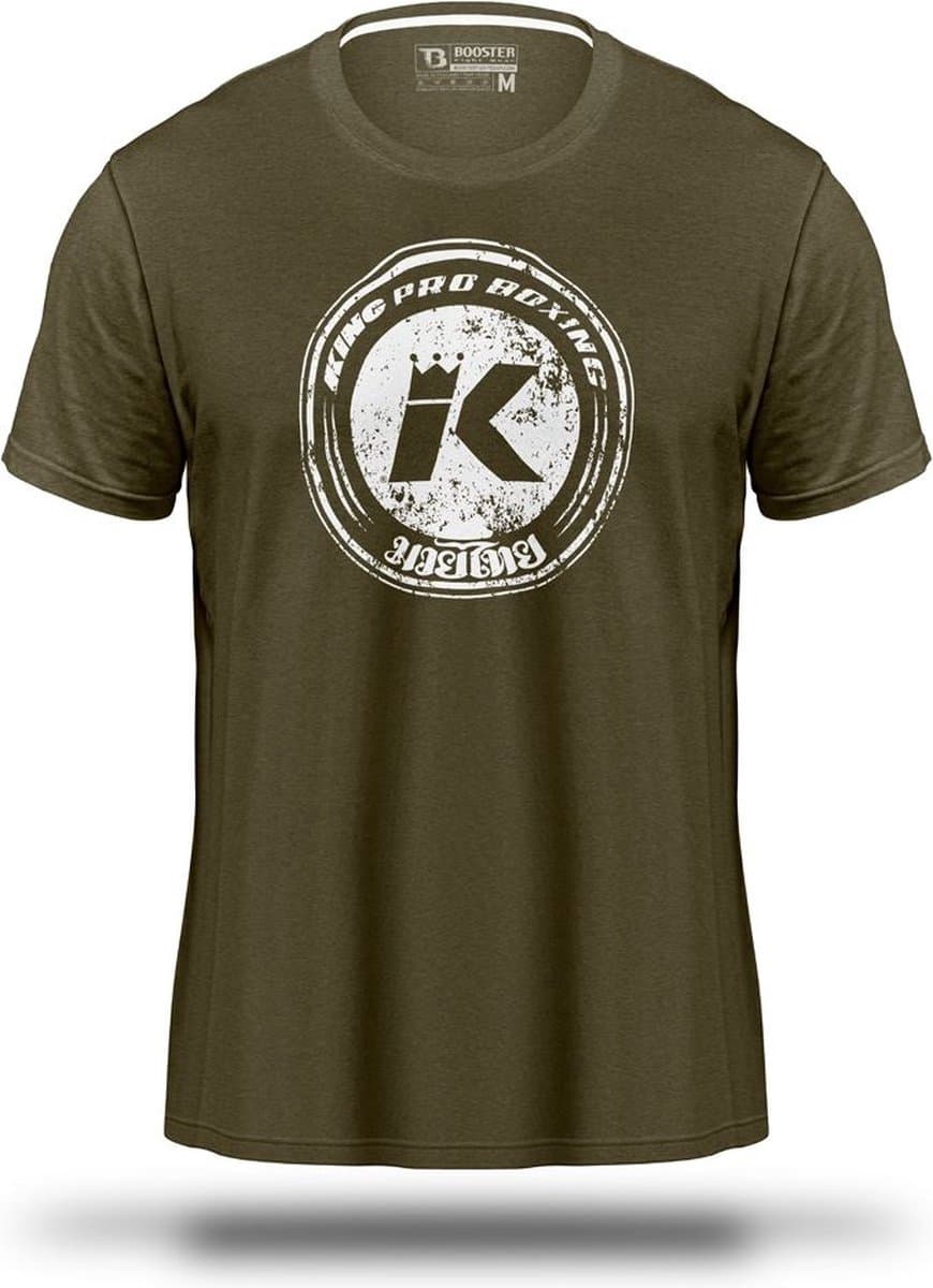King Pro Boxing KPB Vintage Logo T-shirt Olijfgroen - M