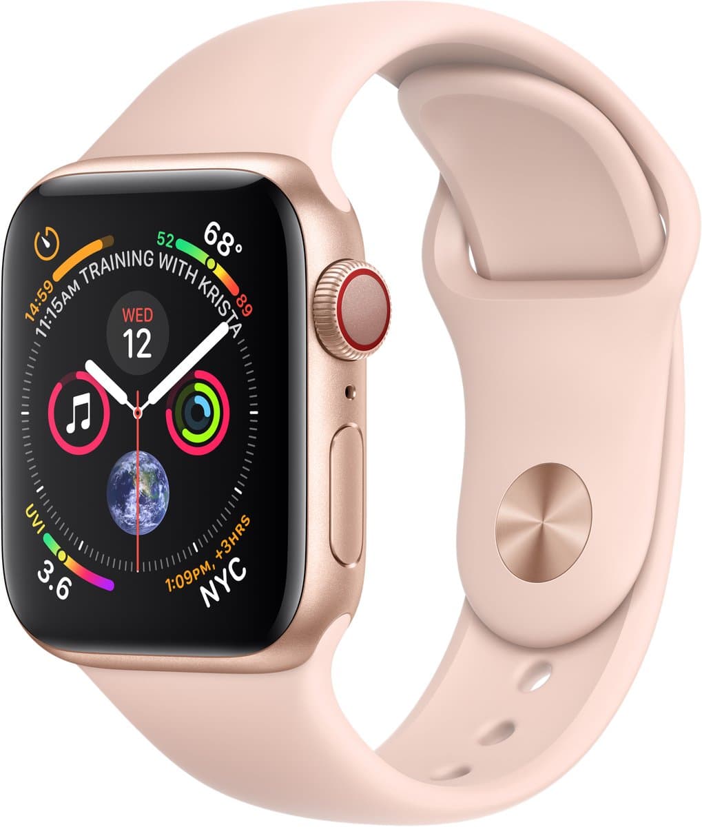 Apple Watch Series 4 GPS - Cellular - Smartwatch dames - 40 mm - Roze