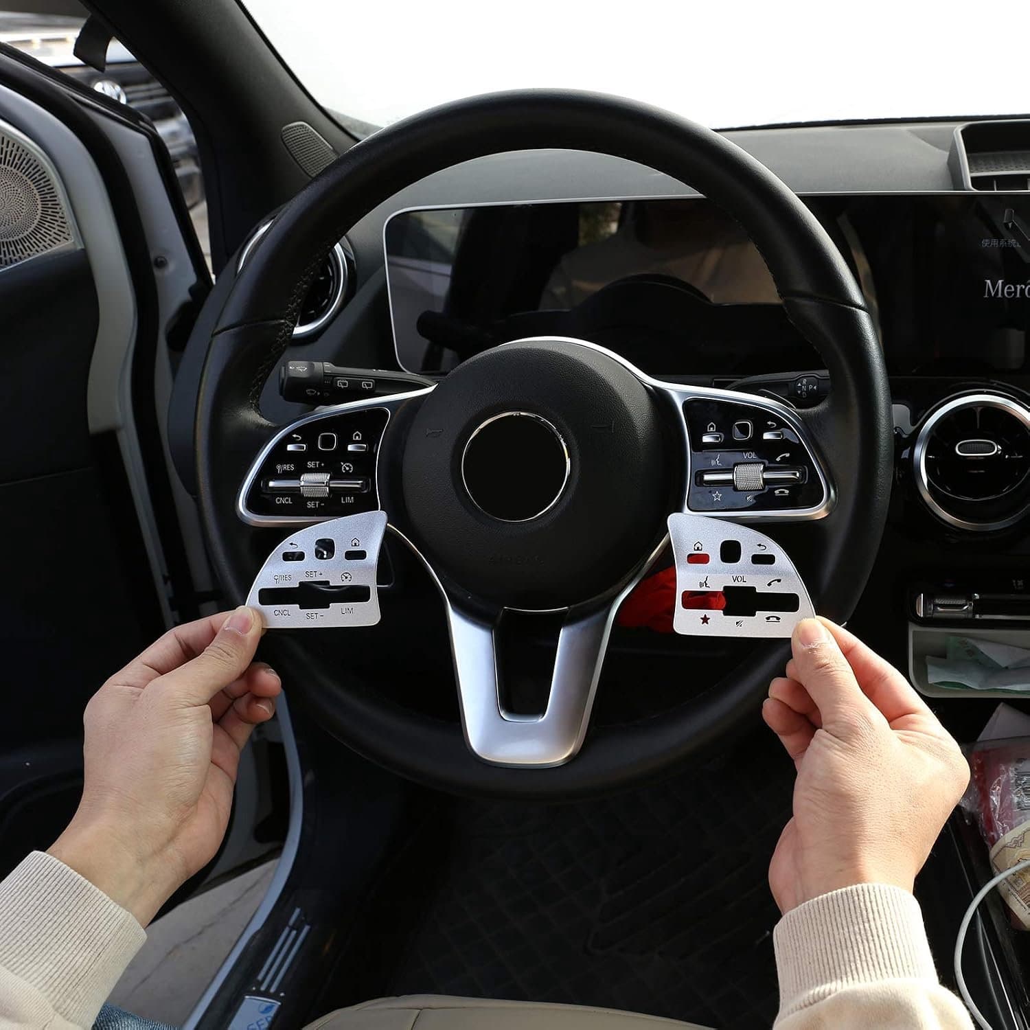 Decoratieve Stuurwiel Knoppen Sequins voor Mercedes Benz